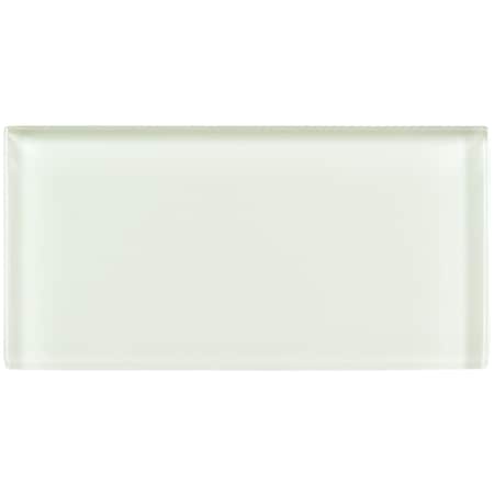 Andova Tiles Enchant-Joy Fabu Grey 3-in. x 6-in. Subway Polished Glass Wall & Floor Tile Andova Tiles